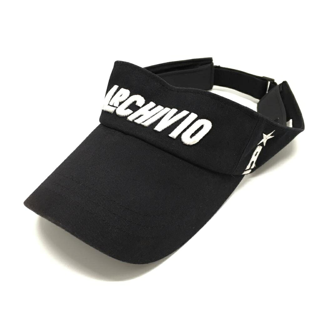 【25%OFFクーポン配布中！9/14まで】アルチビオ サンバイザー 黒×白 立体ロゴ刺し...