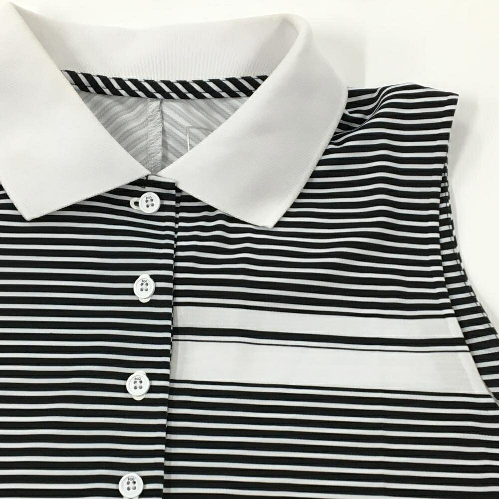 レオナード 楽天市場店のPGGパーリーゲイツ ノースリーブポロワンピース ネイビー×白 ボーダー レディース 00 ゴルフウェア PEARLY GATES｜アングル3