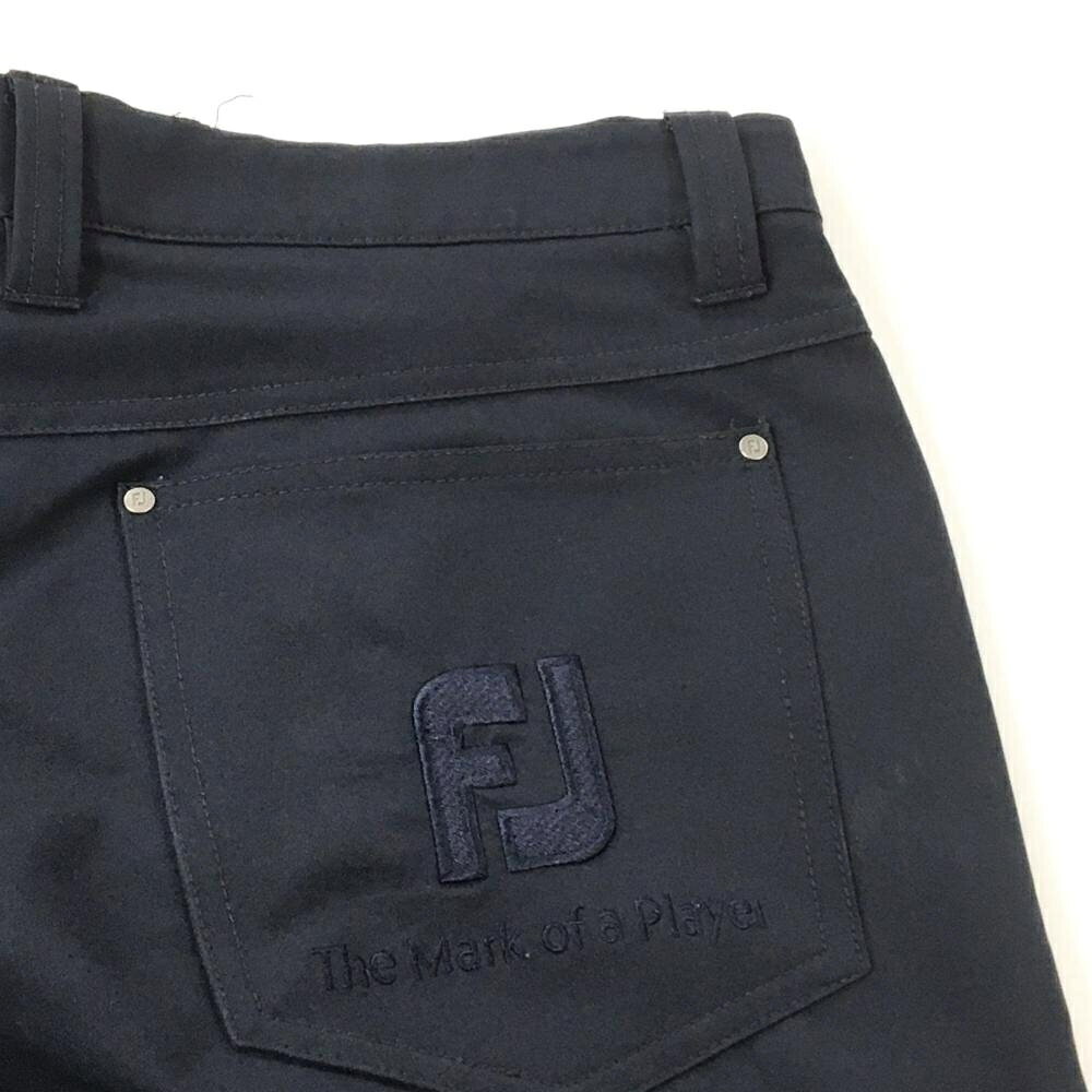 フットジョイ パンツ ネイビー ロゴ刺しゅう ストレッチ メンズ XL ゴルフウェア F...