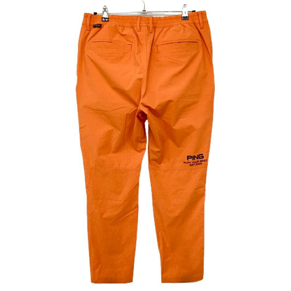 ピン パンツ オレンジ×黒 CORDURA ウエスト一部ゴム ストレッチ メンズ LL ゴルフウェア 2024年モデル PING
