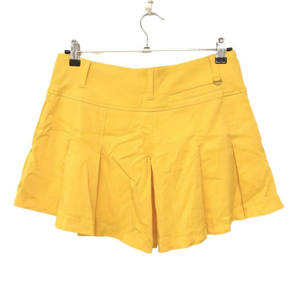 レオナード 楽天市場店のキスオンザグリーン キュロットスカート オレンジイエロー 裾ロゴ レディース 3(L) ゴルフウェア kiss on the green｜アングル2