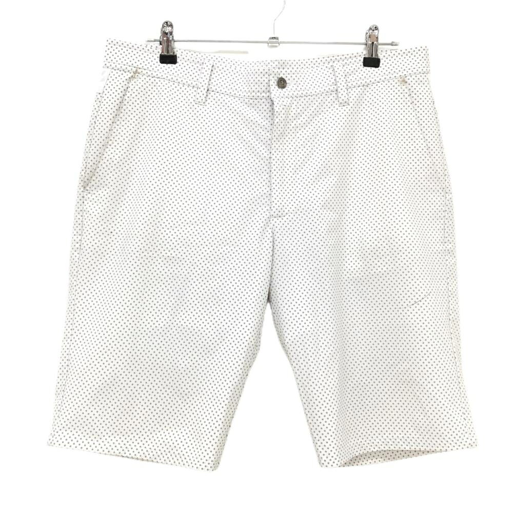 フットジョイ ハーフパンツ 白×グレー 総柄 裏地付 メンズ XL ゴルフウェア FootJoy