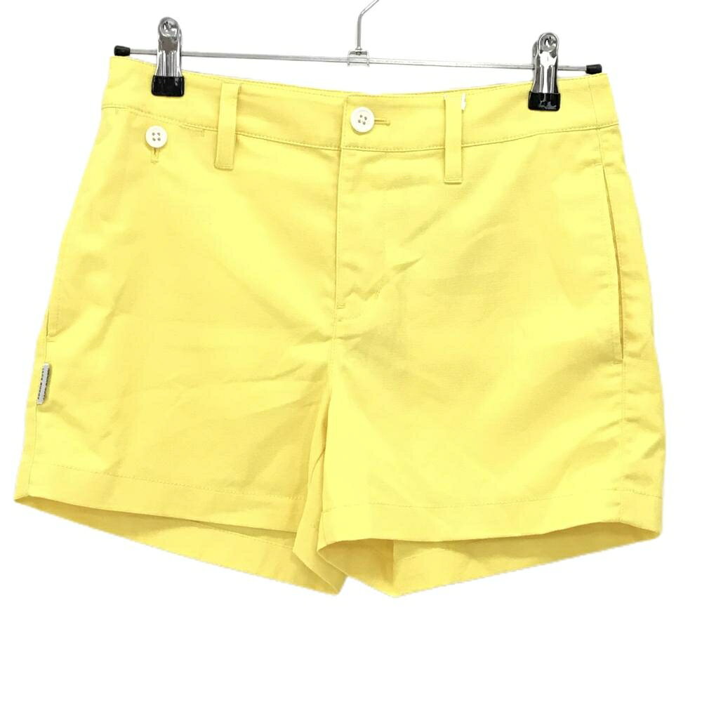 【新品】ジャックバニー ショートパンツ イエロー UVカット 接触冷感 吸水速乾 レディース 1(M) ゴルフウェア Jack Bunny