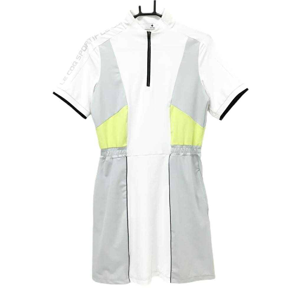 商品説明 ブランド le coq sportif アイテム 半袖ハイネックワンピース 表記サイズ M ※海外サイズの場合もございます。必ず実寸サイズをご確認ください。 実寸サイズ 　身幅：約44.5cm　袖丈：約22.5cm　肩幅：約35cm　着丈：約84cm ※実寸サイズの採寸方法については、こちらをご覧ください。 ★実寸サイズは平台に平置きして外寸を測定しており、商品によっては若干の誤差が生じます。数cmの誤差は予めご了承くださいませ。 特徴・仕様 肩ロゴプリント　 適応時期 春 ・ 夏 商品ランク A コメント 袖口内側・フロント、品質タグ・裾薄汚れ 商品ランク（ゴルフウェア） N 新品（タグ付き) S 新品未使用品（タグなし） A+ 使用感や汚れ等がない、または目立たない綺麗な中古品 A 使用感や汚れ等が少ない美品や良品 B+ 使用感や中小の汚れ等がある一般的な中古品 B 使用感や大中の汚れ等がある一般的な中古品 C 使用感や大中の汚れ、小さな穴等がある中古品 商品ランク（ゴルフシューズ） N 新品（タグ付き) S 新品未使用品（タグなし） A+ しわや汚れ等がない、または少ない綺麗な中古品 A しわや小さな汚れはあるが、使用感が少ない美品や良品 B+ しわや中小の汚れ、使用感がある一般的な中古品 B しわや大中の汚れ、使用感がある一般的な中古品 C しわや大中の汚れ、使用感がある中古品 D しわや大きな汚れ、使用感がある中古品 &nbsp;★A+～CランクはUSED品となりますので、神経質な方はご入札をお控えください。 &nbsp;★Nランクは新品商品ですが、一部保管時による汚れ等があります。商品説明や写真で必ずご確認ください。　