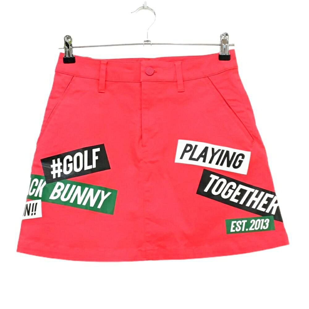 ジャックバニー スカート ピンク×黒 内側インナーパンツ レディース 1(M) ゴルフウェア Jack Bunny