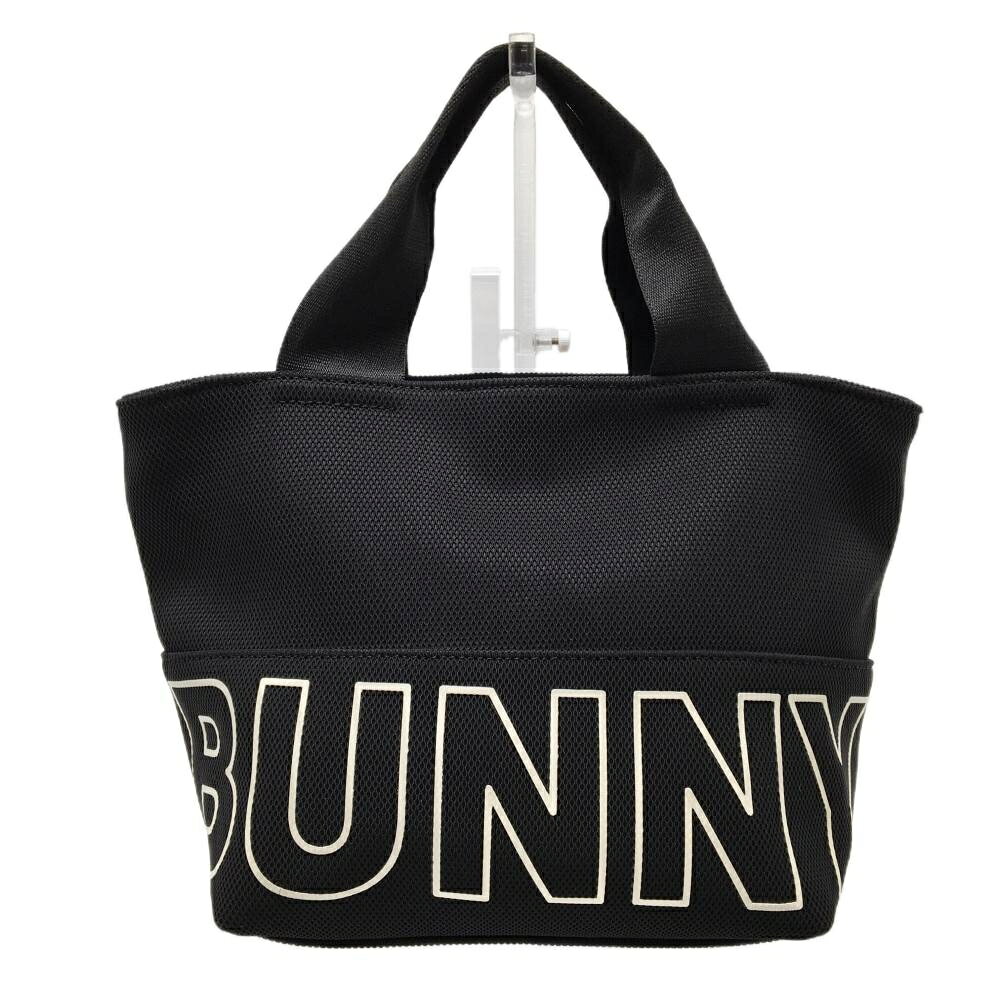 【超美品】ジャックバニー カートバッグ 黒×白 ビッグロゴ 内外ポケット ゴルフ Jack Bunny