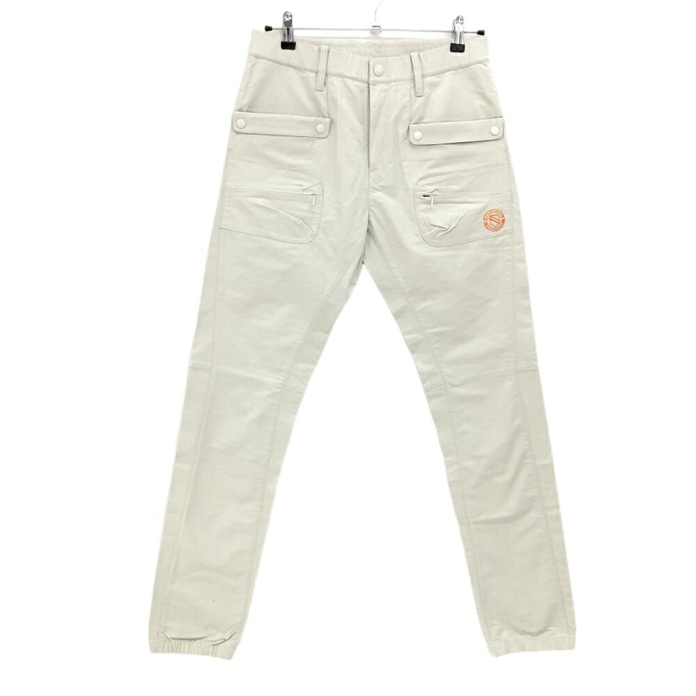 【美品】パーリーゲイツ パンツ ライトベージュ ストレッチ ウエスト一部ゴム レディース 0(S) ゴルフウェア PEARLY GATES