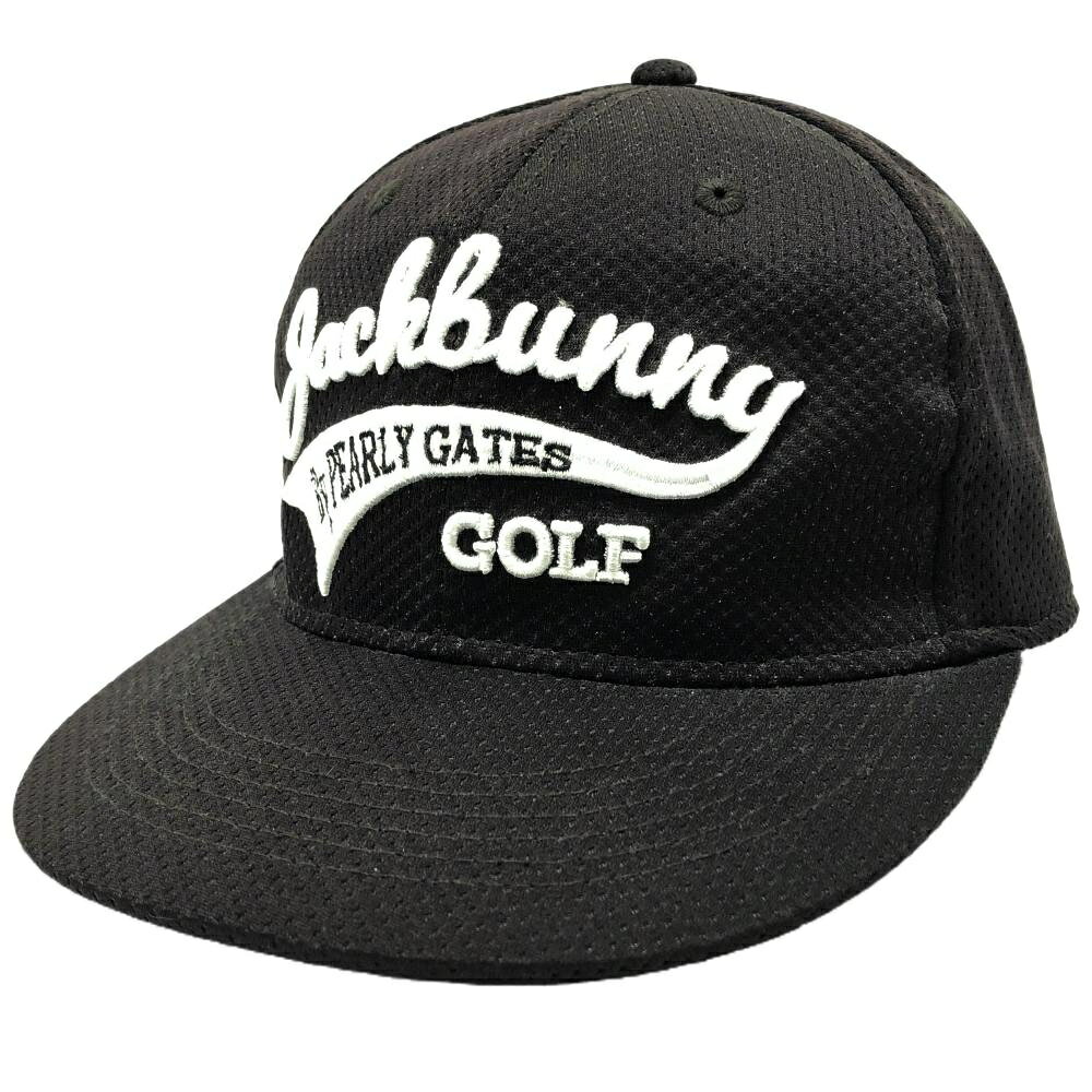 【25%OFFクーポン配布中！9/14まで】【美品】ジャックバニー キャップ 黒×白 ロゴ...