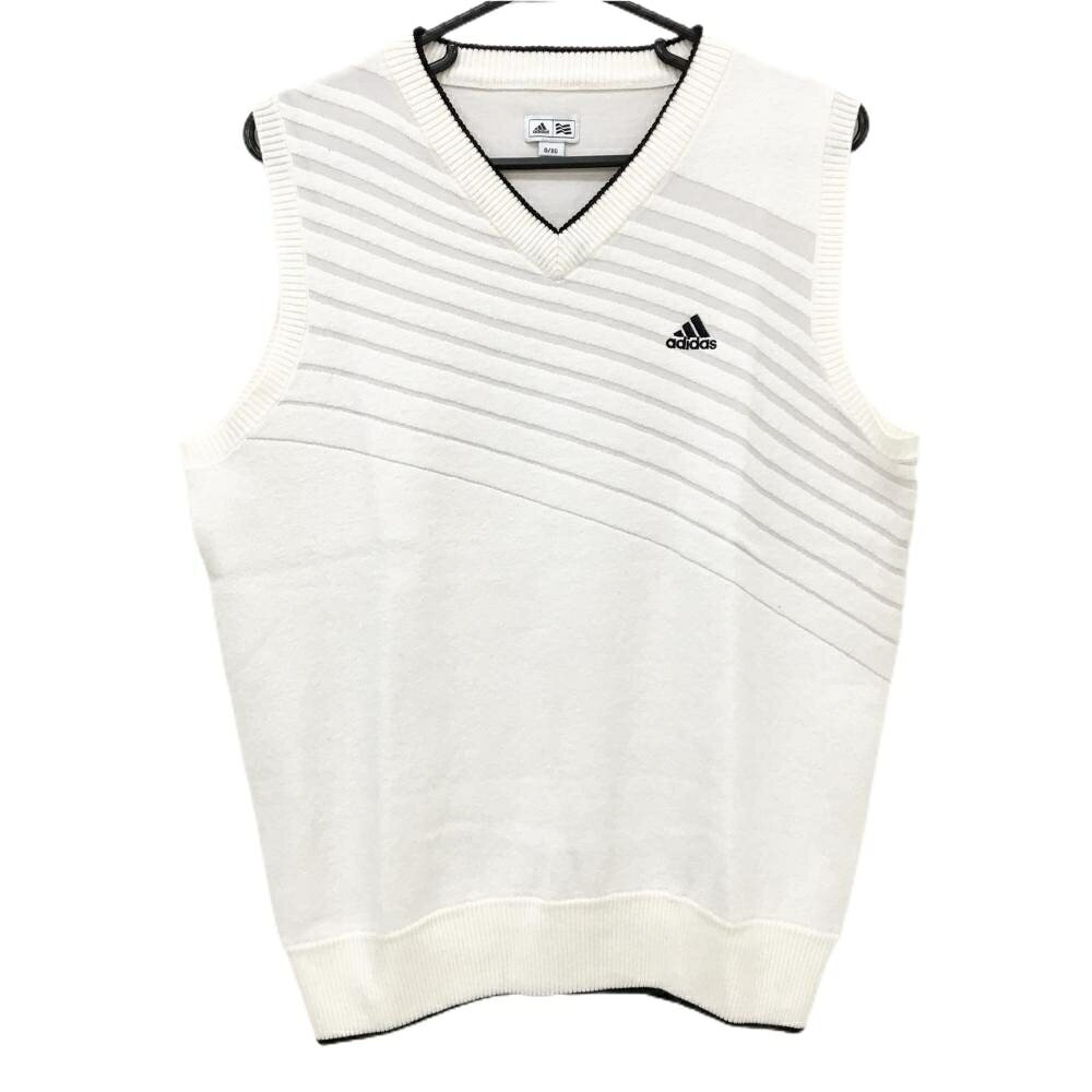 商品説明 ブランド adidas アイテム ニットベスト 表記サイズ O/XG ※海外サイズの場合もございます。必ず実寸サイズをご確認ください。 実寸サイズ 　身幅：約53cm　袖丈：約-cm　肩幅：約39cm　着丈：約62.5cm ※実寸サイズの採寸方法については、こちらをご覧ください。 ★実寸サイズは平台に平置きして外寸を測定しており、商品によっては若干の誤差が生じます。数cmの誤差は予めご了承くださいませ。 特徴・仕様 適応時期 春 ・ 夏 商品ランク A+ コメント 商品ランク（ゴルフウェア） N 新品（タグ付き) S 新品未使用品（タグなし） A+ 使用感や汚れ等がない、または目立たない綺麗な中古品 A 使用感や汚れ等が少ない美品や良品 B+ 使用感や中小の汚れ等がある一般的な中古品 B 使用感や大中の汚れ等がある一般的な中古品 C 使用感や大中の汚れ、小さな穴等がある中古品 商品ランク（ゴルフシューズ） N 新品（タグ付き) S 新品未使用品（タグなし） A+ しわや汚れ等がない、または少ない綺麗な中古品 A しわや小さな汚れはあるが、使用感が少ない美品や良品 B+ しわや中小の汚れ、使用感がある一般的な中古品 B しわや大中の汚れ、使用感がある一般的な中古品 C しわや大中の汚れ、使用感がある中古品 D しわや大きな汚れ、使用感がある中古品 &nbsp;★A+～CランクはUSED品となりますので、神経質な方はご入札をお控えください。 &nbsp;★Nランクは新品商品ですが、一部保管時による汚れ等があります。商品説明や写真で必ずご確認ください。　