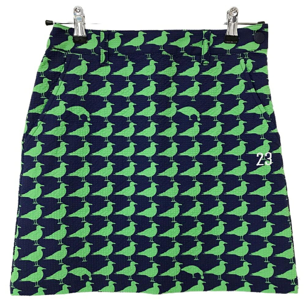 【美品】23区ゴルフ スカート ネイビー×グリーン 総柄 サッカー生地 レディース 58(XS) ゴルフウェア 23区 reonard-10218356 レオナード 楽天市場店 パッケージ画像