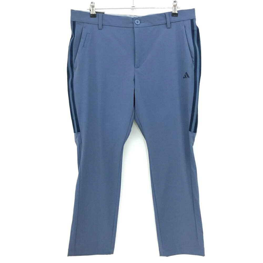 【新品】アディダス パンツ スモーキーブルー系 4WAYストレッチ 撥水 ウエスト内側...