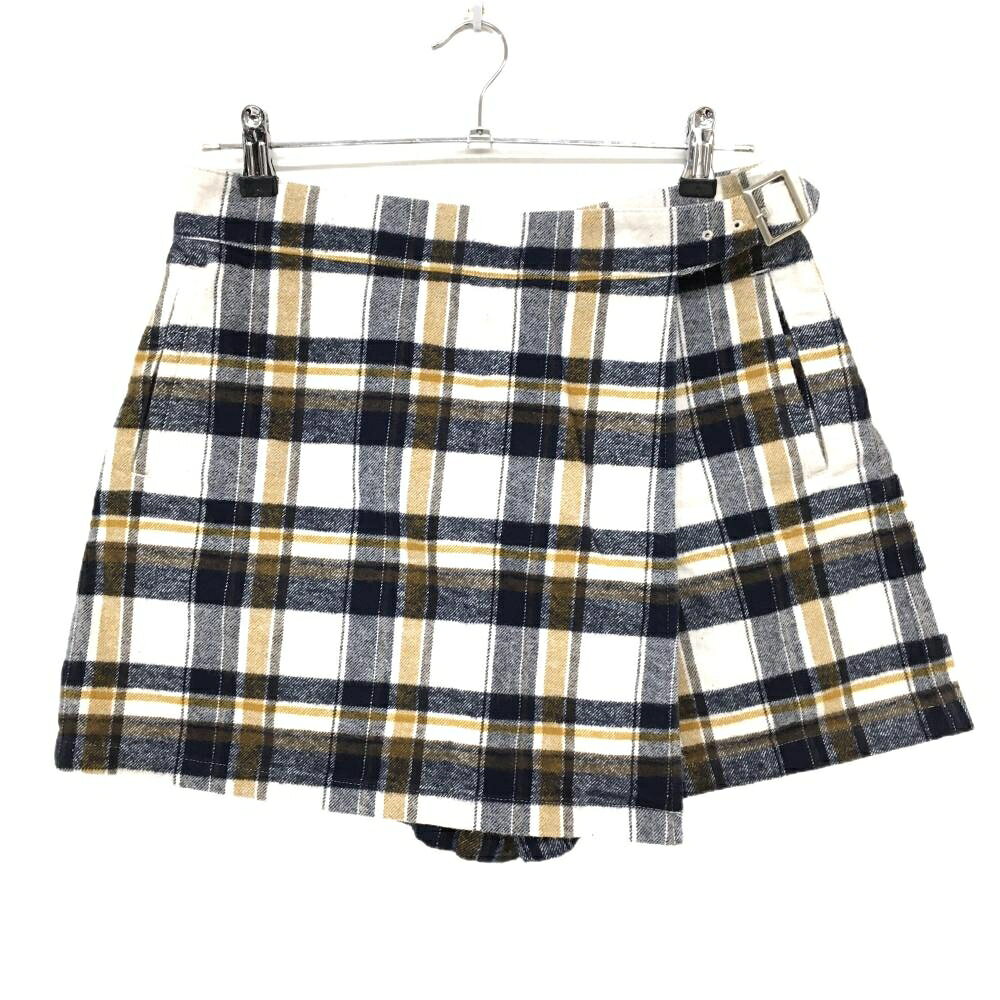 【25%OFFクーポン配布中！9/14まで】ビームスゴルフ キュロットスカート 白×ネイビ...
