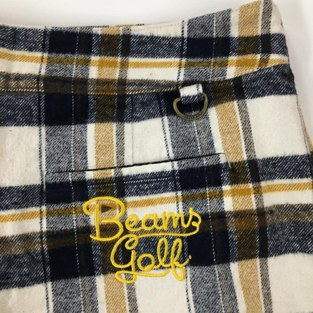 【25%OFFクーポン配布中！9/14まで】ビームスゴルフ キュロットスカート 白×ネイビ...