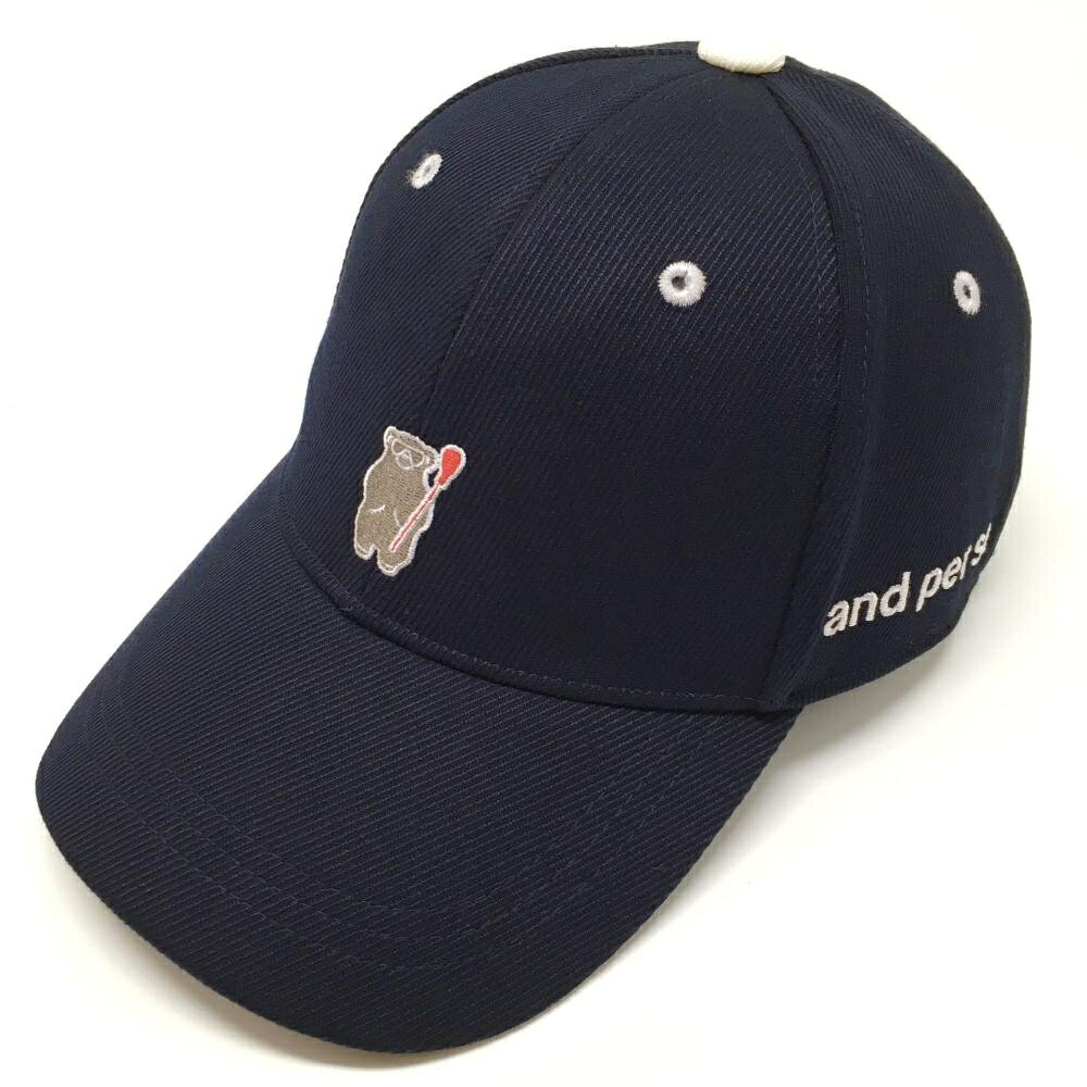 【25%OFFクーポン配布中！9/14まで】【美品】アンパスィ キャップ ネイビー ベアー...