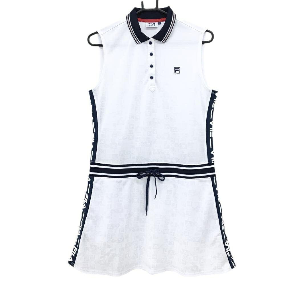 商品説明 ブランド FILA GOLF アイテム ノースリーブポロワンピース 表記サイズ L ※海外サイズの場合もございます。必ず実寸サイズをご確認ください。 実寸サイズ 　身幅：約47cm　袖丈：約-cm　肩幅：約36cm　着丈：約87cm ※実寸サイズの採寸方法については、こちらをご覧ください。 ★実寸サイズは平台に平置きして外寸を測定しており、商品によっては若干の誤差が生じます。数cmの誤差は予めご了承くださいませ。 特徴・仕様 サイドロゴライン ウエスト調節紐　 適応時期 夏 商品ランク A+ コメント 商品ランク（ゴルフウェア） N 新品（タグ付き) S 新品未使用品（タグなし） A+ 使用感や汚れ等がない、または目立たない綺麗な中古品 A 使用感や汚れ等が少ない美品や良品 B+ 使用感や中小の汚れ等がある一般的な中古品 B 使用感や大中の汚れ等がある一般的な中古品 C 使用感や大中の汚れ、小さな穴等がある中古品 商品ランク（ゴルフシューズ） N 新品（タグ付き) S 新品未使用品（タグなし） A+ しわや汚れ等がない、または少ない綺麗な中古品 A しわや小さな汚れはあるが、使用感が少ない美品や良品 B+ しわや中小の汚れ、使用感がある一般的な中古品 B しわや大中の汚れ、使用感がある一般的な中古品 C しわや大中の汚れ、使用感がある中古品 D しわや大きな汚れ、使用感がある中古品 &nbsp;★A+～CランクはUSED品となりますので、神経質な方はご入札をお控えください。 &nbsp;★Nランクは新品商品ですが、一部保管時による汚れ等があります。商品説明や写真で必ずご確認ください。　