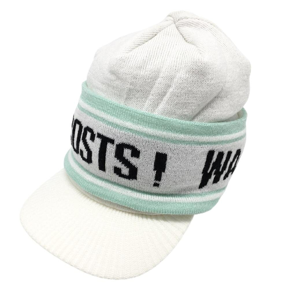 【25%OFFクーポン配布中！9/14まで】【新品】ワック 3WAYつば付きニット帽 白×ライ...
