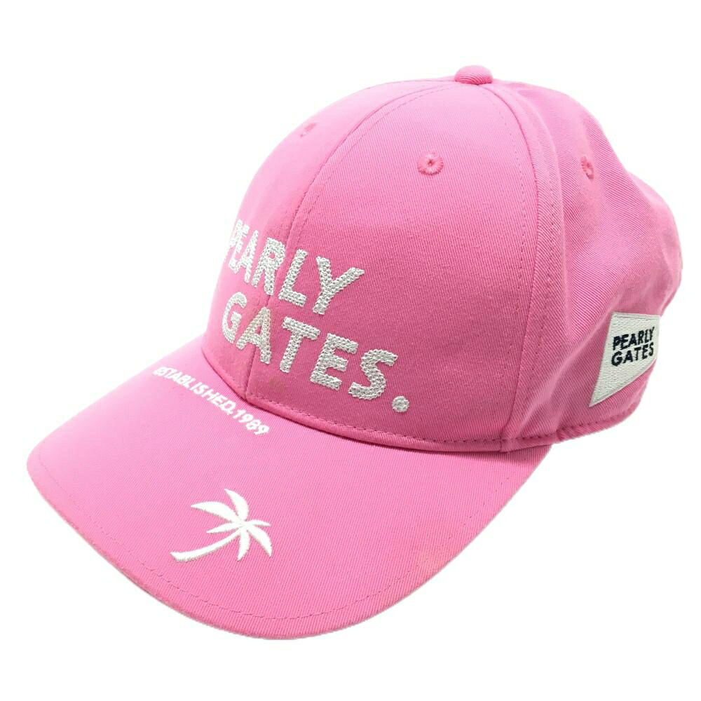 【25%OFFクーポン配布中！9/14まで】パーリーゲイツ キャップ ピンク×白 ロゴ刺しゅう FR ゴルフウェア PEARLY GATES