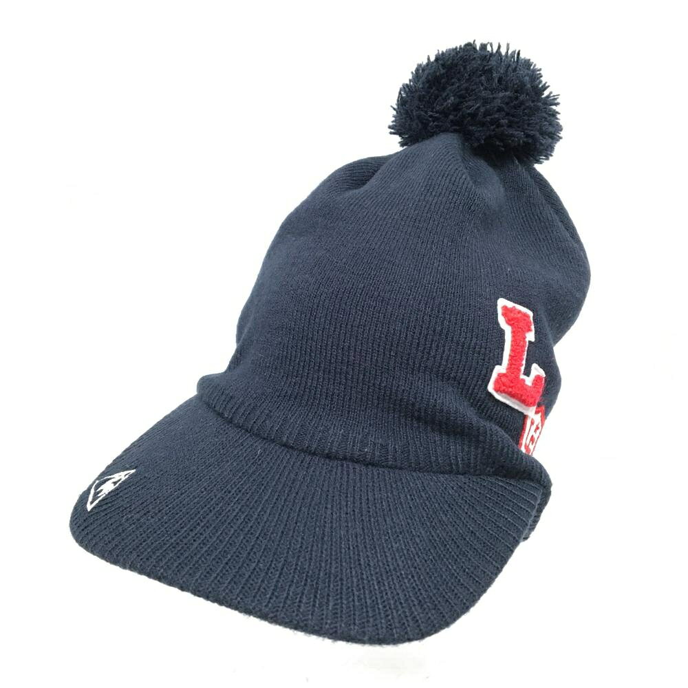 【25%OFFクーポン配布中！9/14まで】【超美品】ルコック つば付きニット帽 ネイビ...