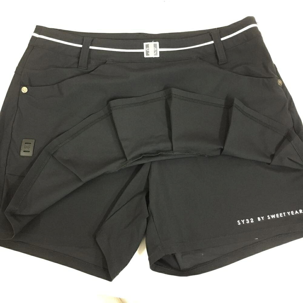 【25%OFFクーポン配布中！9/14まで】【美品】SY32 キュロットスカート 黒×白 ウエ...