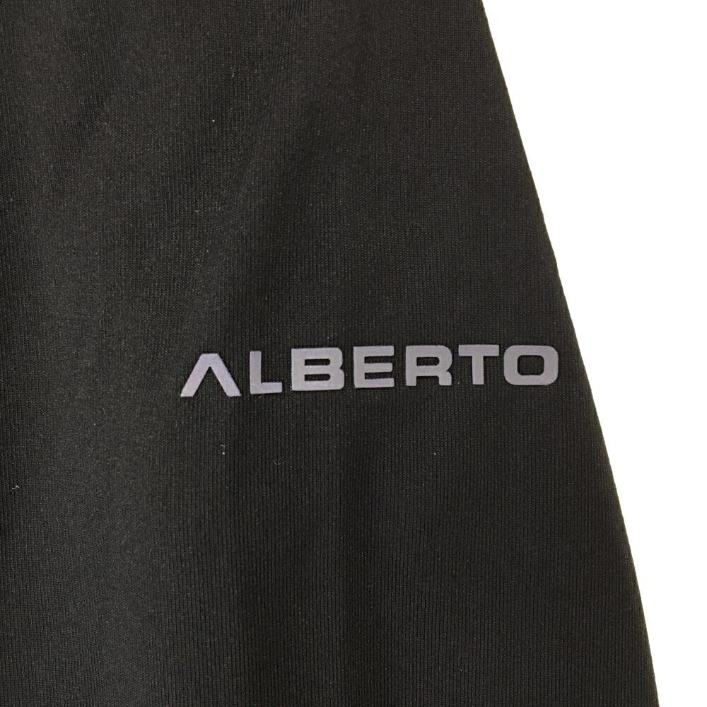 【超美品】アルベルト 長袖ポロシャツ 黒 胸刺しゅう ブランドタグひび メンズ S ...