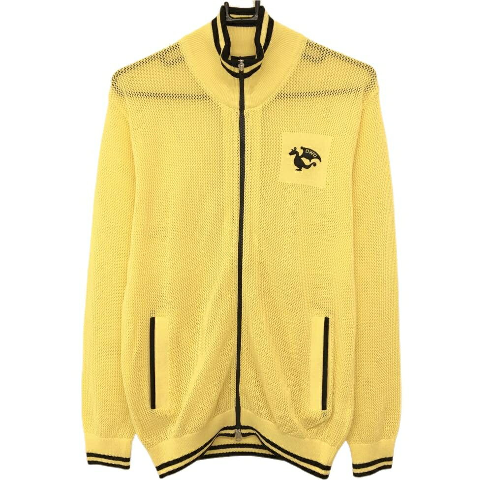 【新品】ダンスウィズドラゴン サマーニットジャケット イエロー×黒 透かし編み メ...