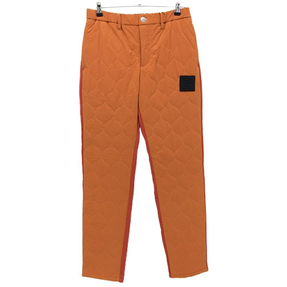 【新品】ダンスウィズドラゴン 中綿パンツ ブラウンオレンジ×レッド 前面キルティ...