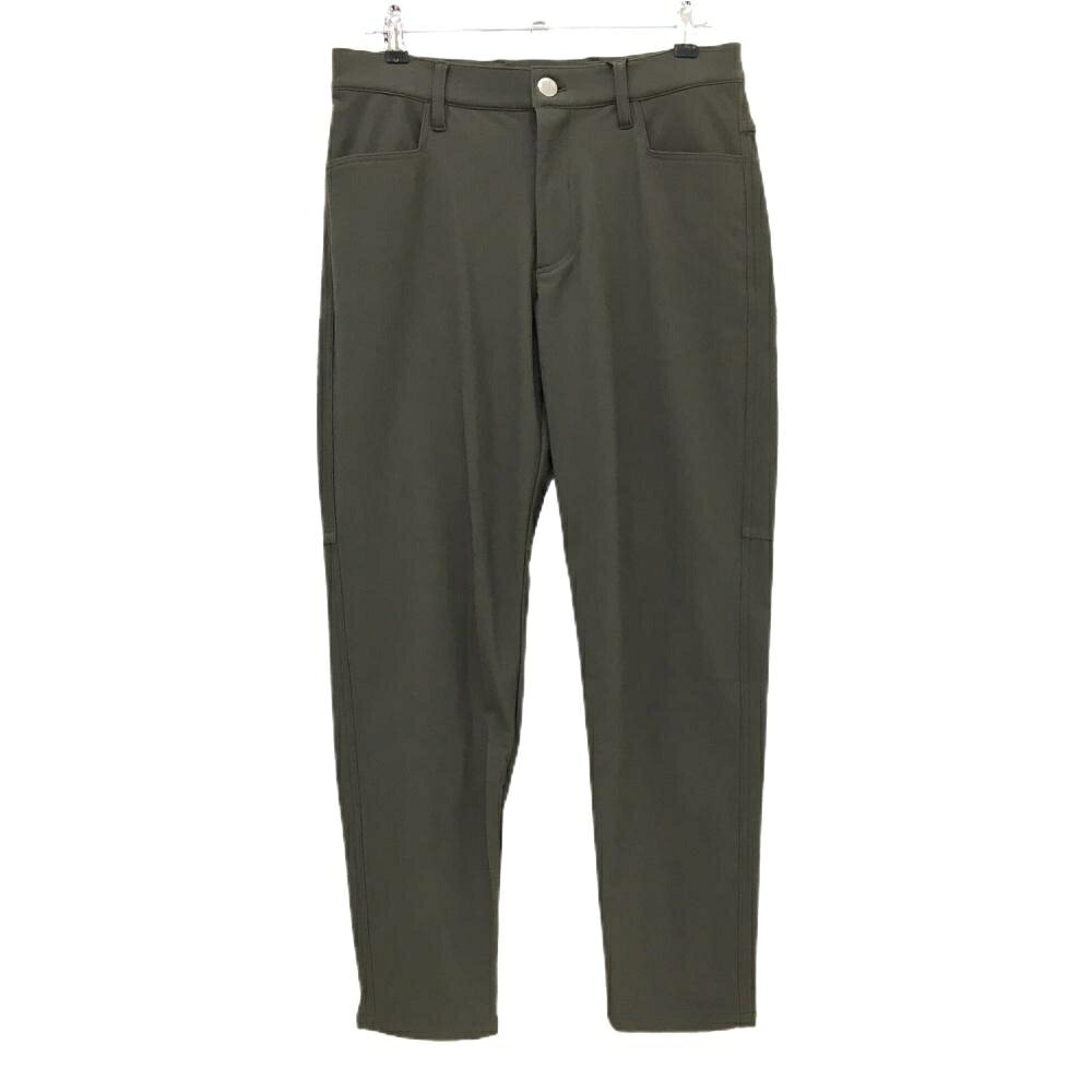 【新品】ダンスウィズドラゴン パンツ カーキ×レッド 裏起毛 後ろ裾ロゴ ストレッ...
