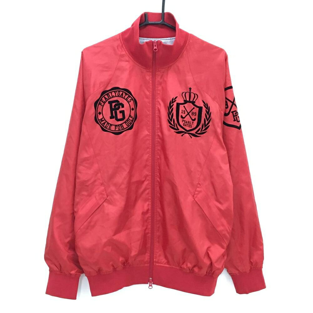 パーリーゲイツ ジャケット レッド×黒 フッロッキーワッペン 蓄熱裏地 メンズ 6(XL...