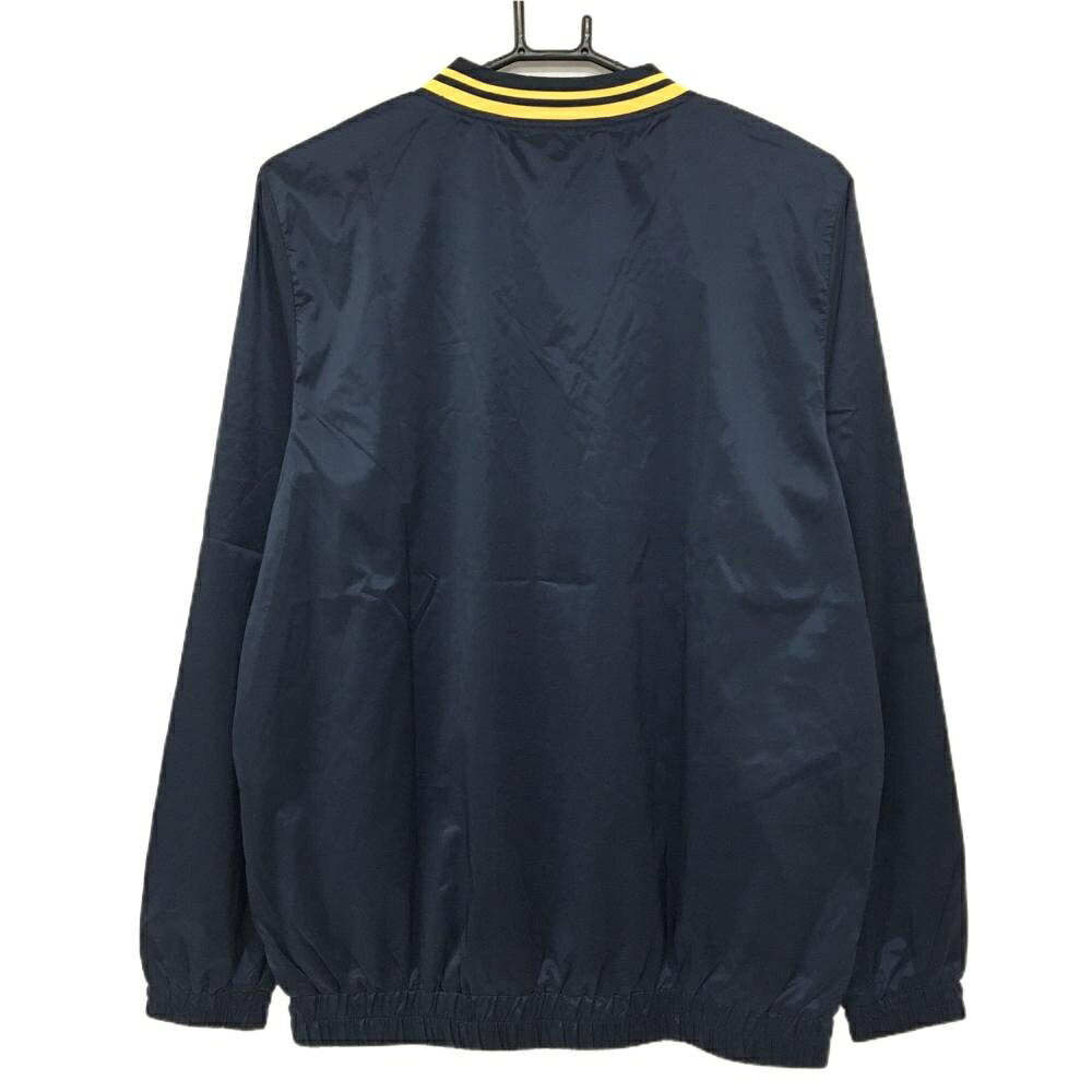 【美品】ビームスゴルフ スニード ダークネイビー×イエロー ネック2ライン ロゴプ...