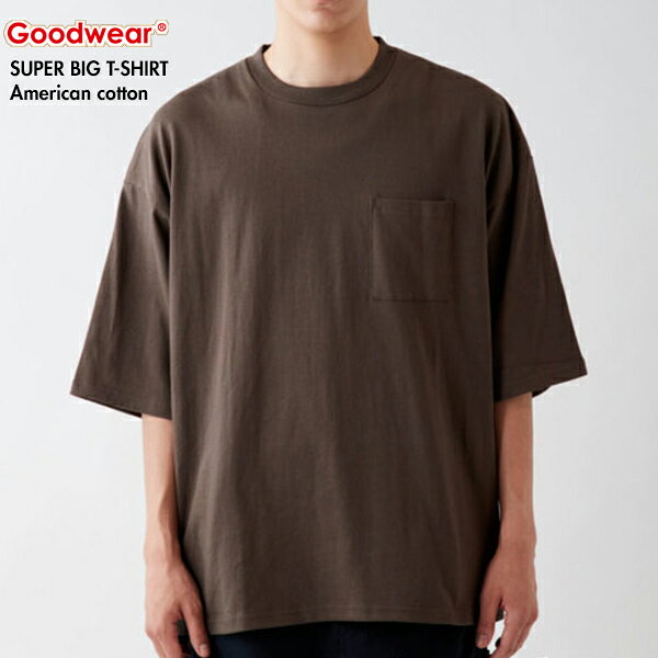 Rakuten - Goodwear グッドウェア 2024年モデル 2W7-2501 スーパービッグTシャツ メンズ レディース 7.6オンス USAコットン 無地 ポケット
