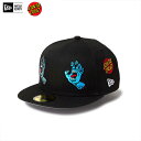 NEW ERA ニューエラ 14384270 59FIFTY SANTA CRUZ オールオーバー スクリーミングハンド ブラック