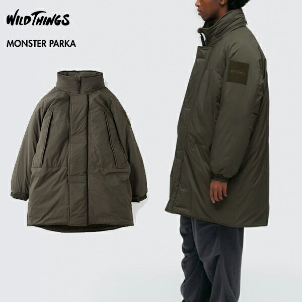 ［2025最新モデル］ 正規取扱店 WILD THINGS ワイルドシングス WT252-10-Q4 モンスターパーカー MONSTER PARKA PCU LEVEL7 保温 耐久撥水加工 PRIMALOFT