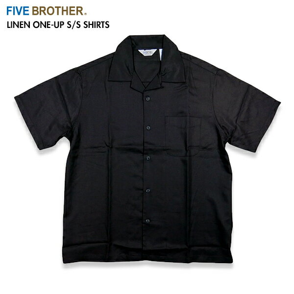 Rakuten - [2026最新モデル] FIVE BROTHER ファイブブラザー 152620 リネンワンナップショートスリーブシャツ 半袖 オープンカラー