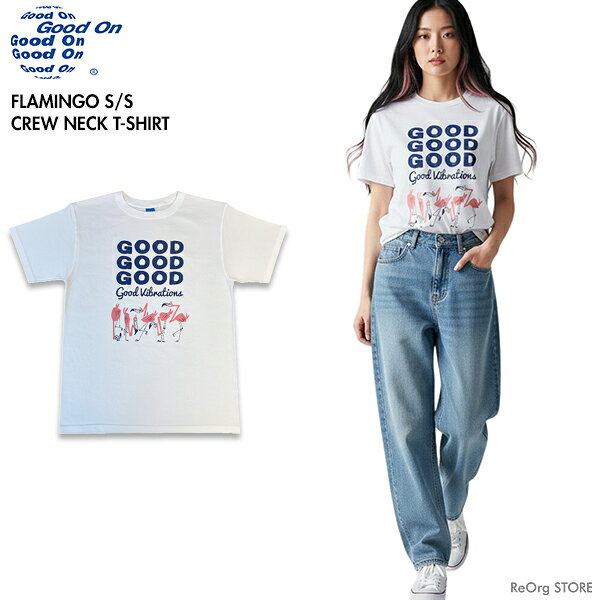  Good On グッドオン OLSS1266P フラミンゴ FLAMINGO S/S Tシャツ 半袖 USAコットン 綿 メンズ レディース ユニセックス 日本製