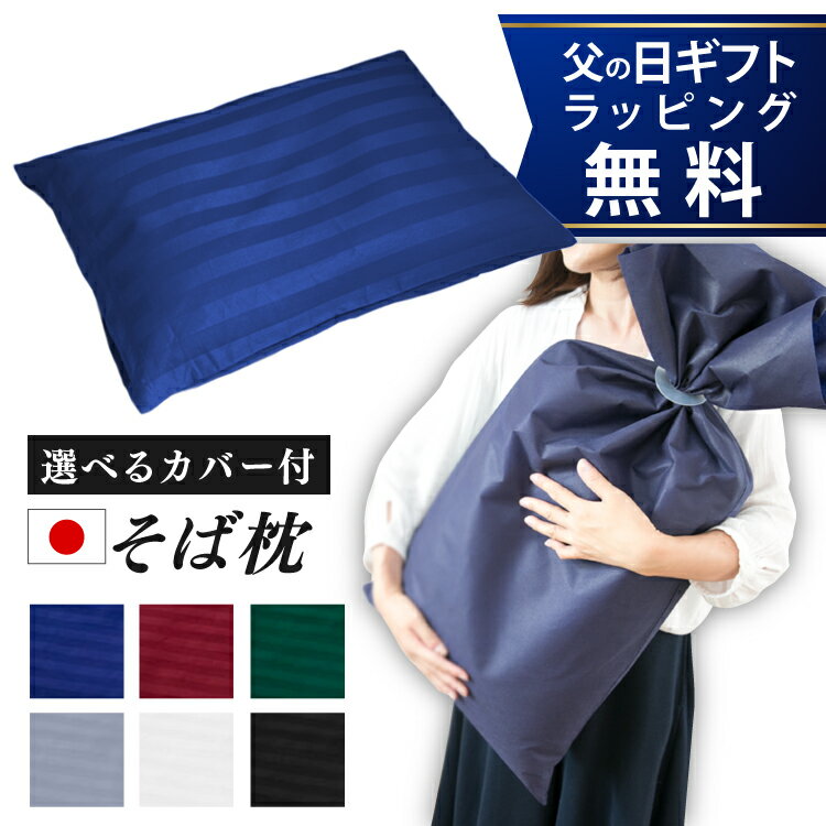 【父の日 ラッピング無料】 選べる3タイプ そば枕 日本製 35×50cm カバーセット 《雅》| 枕 かため 頚椎安定型 ぎっ…