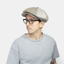 キャスケット 春 夏 麻 メンズ レディース 帽子 リネン パッチワーク 大きめ ゆったり ブランド EDHAT エドハット サマーツイード キャップ サイズ調...