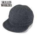 キャップ メンズ 帽子 プリズナーキャップ コットン ブラックシャンブレー ブランド SKILLED WORKERS スキルドワーカーズ S M L LL 3L...