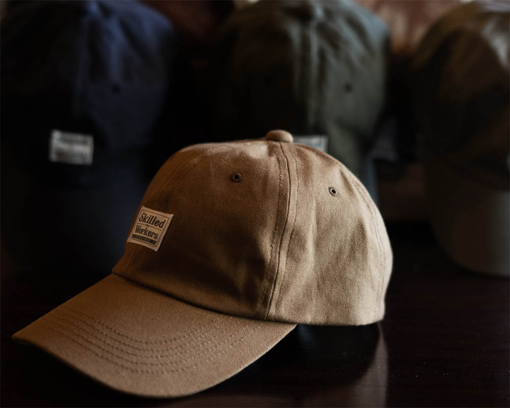 キャップ メンズ カーブドバイザー ストラップバック ローキャップ 帽子 つば 長い 春 夏 秋 冬 ブランド ■TheSkilledWorkers スキルドワーカーズ コットン セルビッチ ダック キャンバス 大きいサイズ 小さいサイズ アメカジ ヴィンテージ ワーク 送料無料