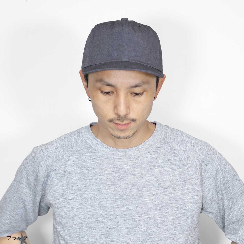 キャップ メンズ レディース 春夏 夏 コットンリネン 綿麻 洗える つば 短い ブラ...