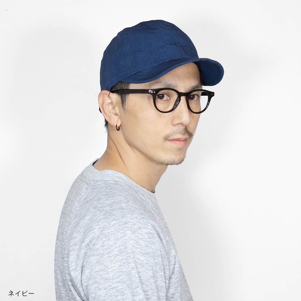キャップ メンズ レディース 春夏 夏 コットンリネン 綿麻 洗える つば 短い ブラ...