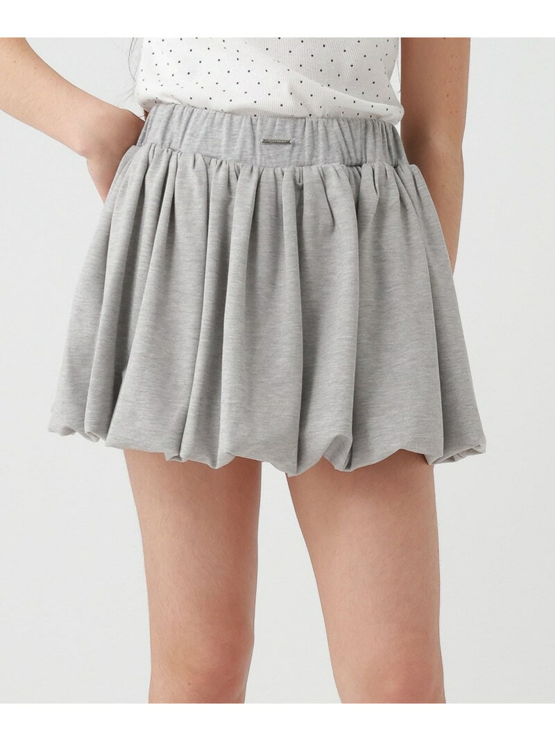 [Cooling Touch Inner Pants] Balloon Silhouette Mini Skirt by repipi armario. Available in white, black, and gray. [Free Shipping] [Rakuten Fashion]