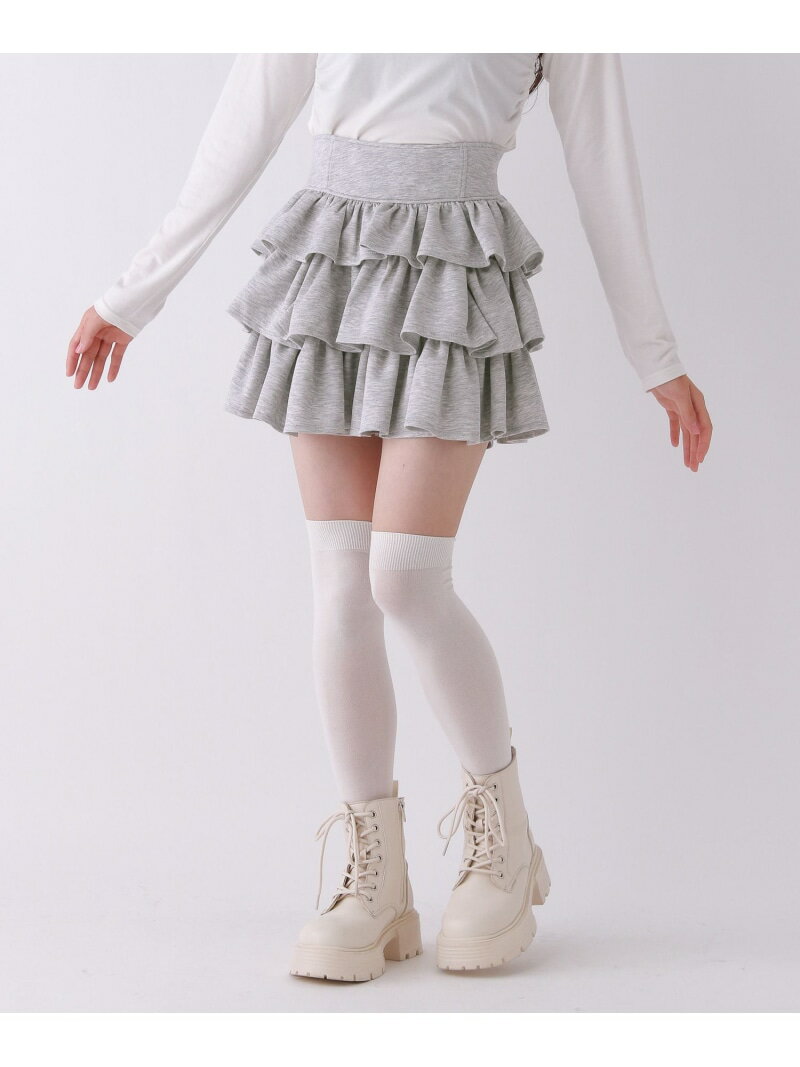 【girly line】iDOLフリルスカート【裏起毛インナーパンツ】 repipi armario レピピアルマリオ スカー..