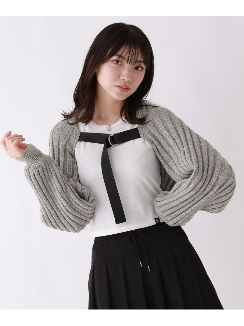 【セットアイテム】ベルトボレロ&タンクトップ repipi armario レピピアルマリオ トップス アンサンブル グレー ブラック【送料無料】[Rakuten Fashion]のサムネイル