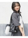 ハトメロングハンドルバック repipi armario レピピアルマリオ バッグ ハンドバッグ ブラック ホワイト シルバー【送料無料】[Rakuten Fa...