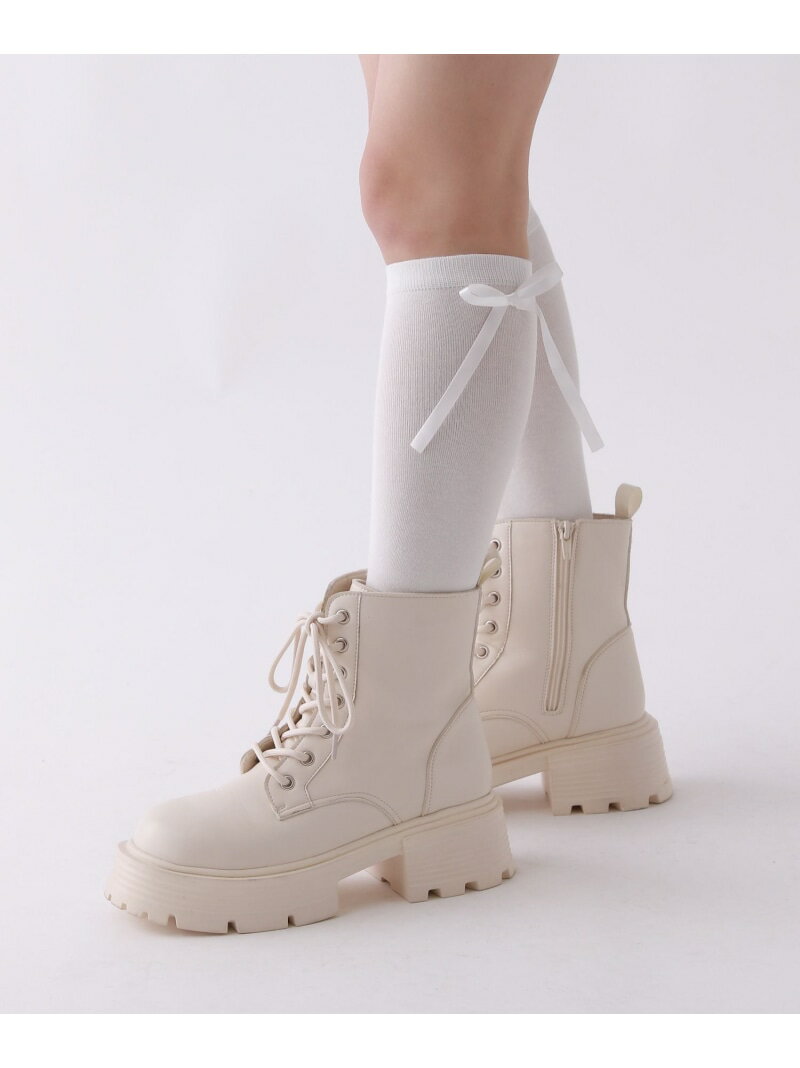 リボンツキウスデハイソックス repipi armario レピピアルマリオ 靴下・レッグウェア 靴下 ブラック ホ..