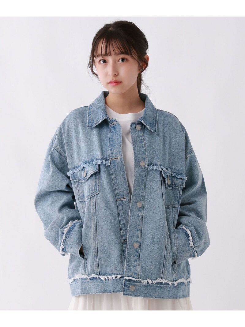 デニムルーズGジャン repipi armario レピピアルマリオ ジャケット・アウター デニムジャケット ブルー【送料無料】[Rakuten Fashion]のサムネイル