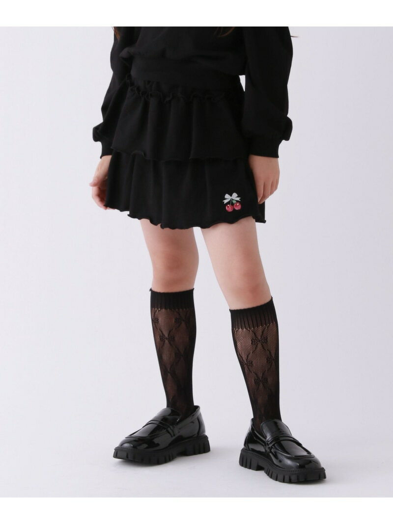 【10C REPIPI】Cherryティアードスカート 10C REPIPI レピピアルマリオ スカート ミニスカート ブラック グレー ブルー[Rakuten Fashion]のサムネイル