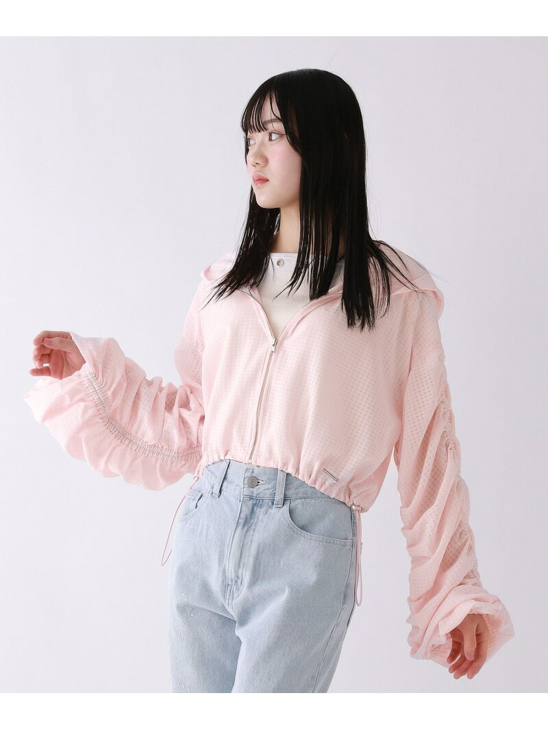 シャーリングシアーシャツパーカー repipi armario レピピアルマリオ トップス シャツ・ブラウス ピンク ホワイト ブラック【送料無料】[Rakuten Fashion]