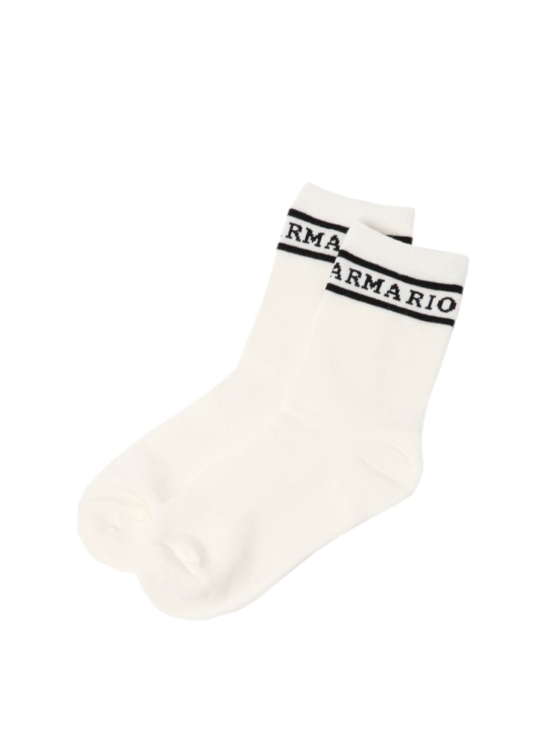 REPIPIラインソックス repipi armario レピピアルマリオ 靴下・レッグウェア 靴下 ホワイト ブラック[Rakuten Fashion]