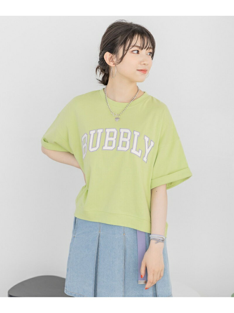 【SALE／20%OFF】(K)ワッペンカレッジTSS repipi armario レピピアルマリオ トップス カットソー・Tシャツ グリーン グレー ホワイト オレンジ パープル ブルー【RBA_E】[Rakuten Fashion]